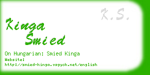 kinga smied business card